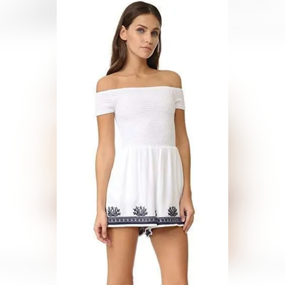 NWT L*Space Nanette Off-The-Shoulder Romper Swimsuit Cover Up